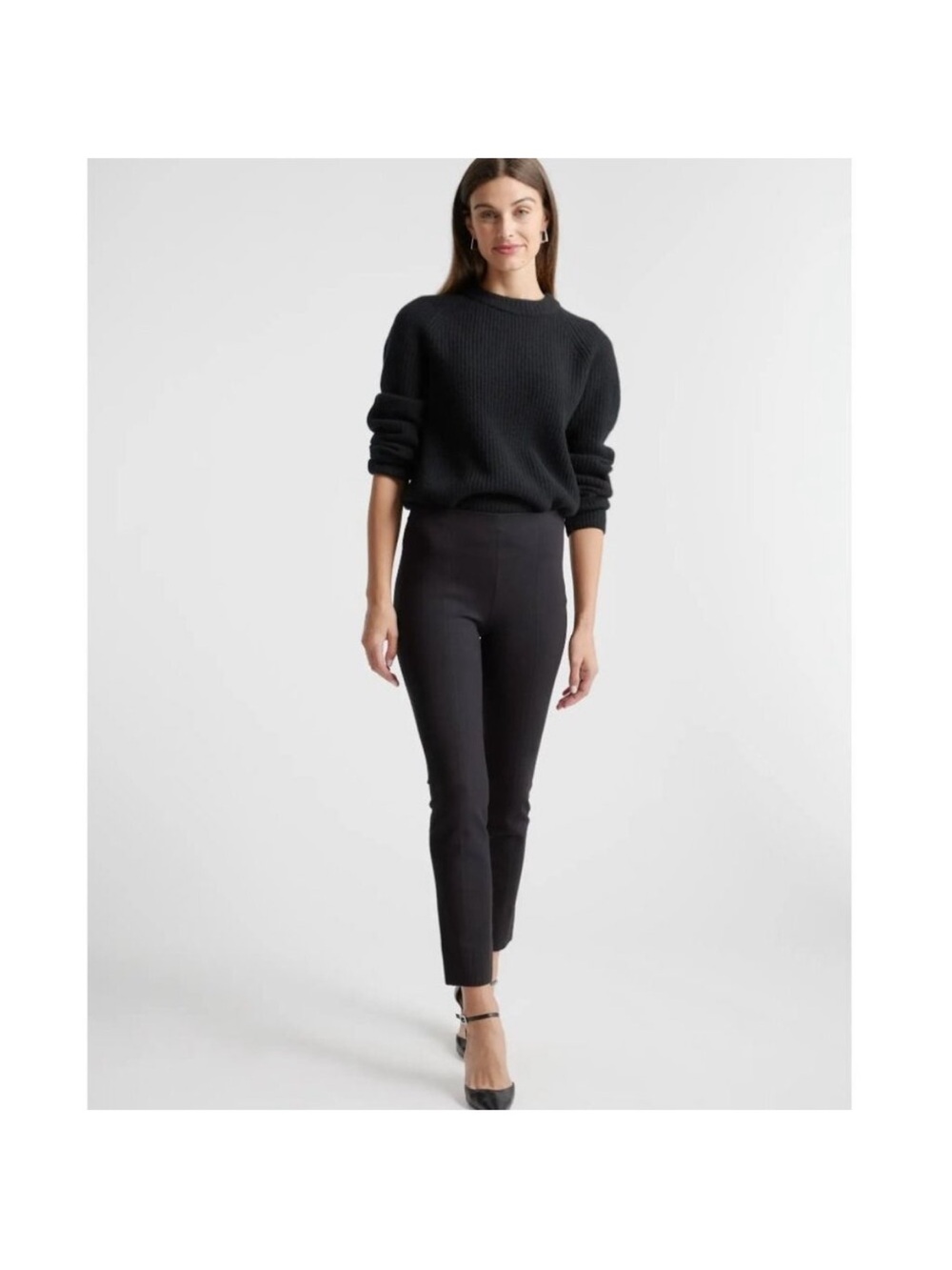 Quince Black Slim Ankle Pants
